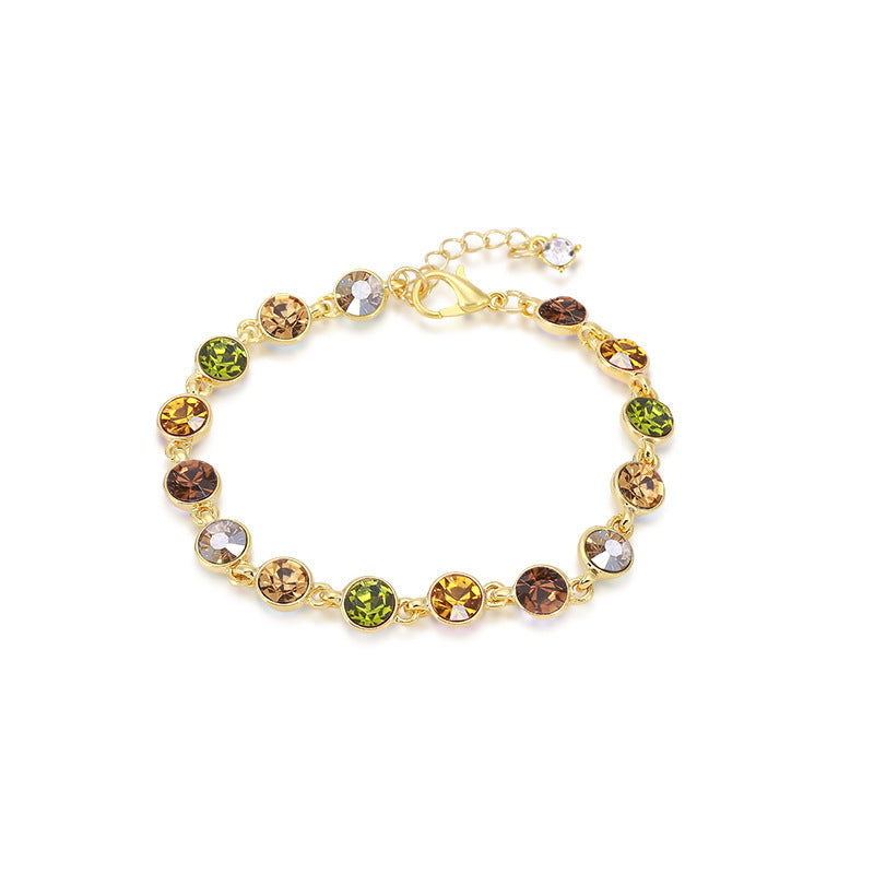 Brazalete de aleación de cristal de coloridos al por mayor